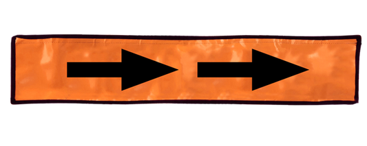 Flex-Safe Reversible Directional Arrow Sign – 8" x 40" (Safety Orange)