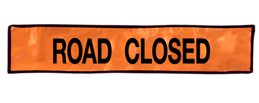 Flex-Safe Road Closed Sign – 8" x 40" (Safety Orange)