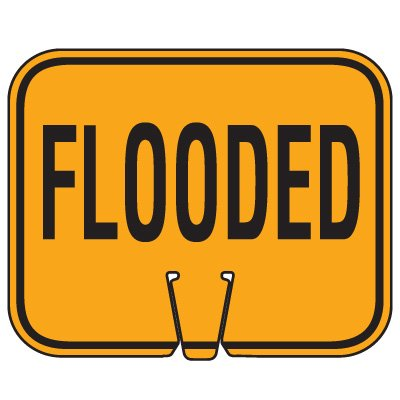 Cone Sign – Flooded (Single-Sided, Engineer Grade Reflective)