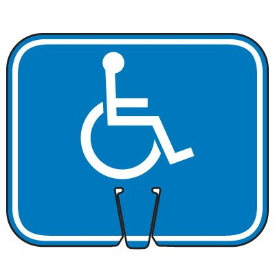 Cone Sign – Handicap Accessible (Single-Sided, Engineer Grade Reflective)