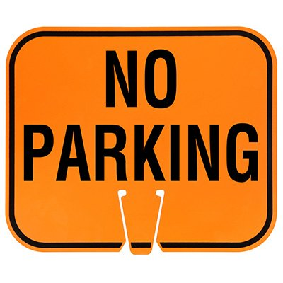 Cone Sign – No Parking (Single-Sided, Engineer Grade Reflective)