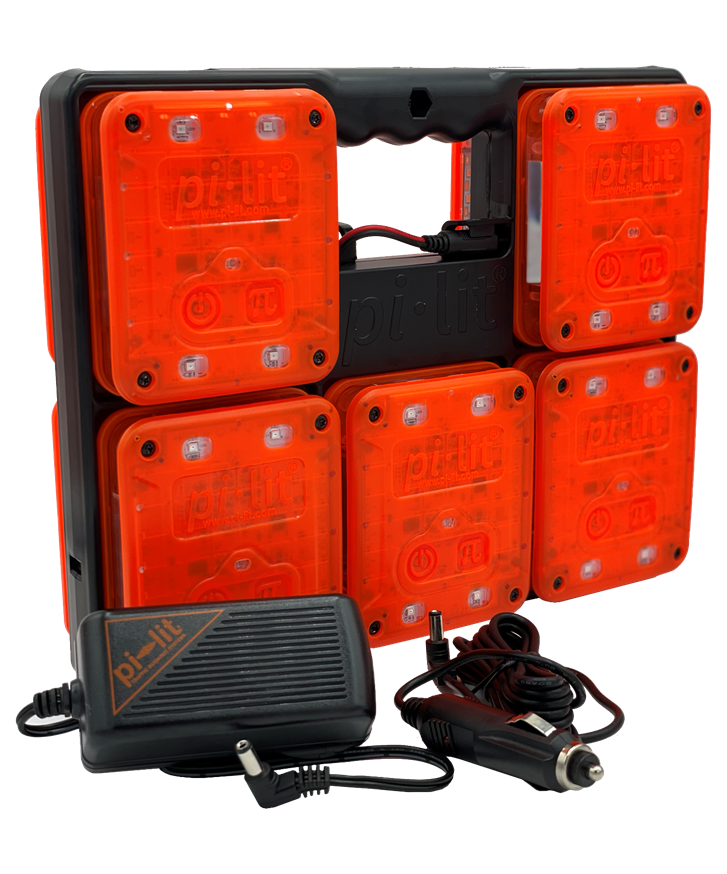 pi-lit® Smart Sequential Road Flare Kit – Set of 10