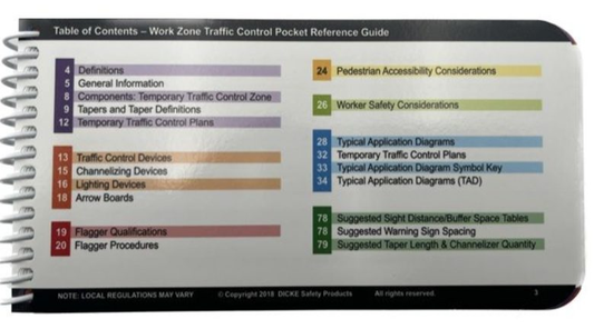 Temporary Traffic Control Pocket Reference Guide