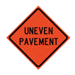 36" Super Bright Reflective Roll-Up Sign (Uneven Pavement)