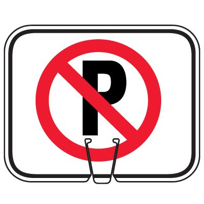 Cone Sign – No Parking Symbol (Single-Sided, Engineer Grade Reflective)