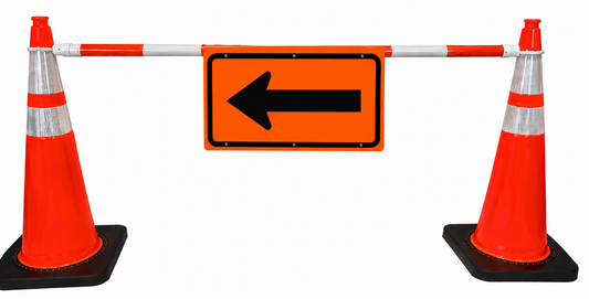 24x12 White Cone Bar Roll Up – LEFT ARROW